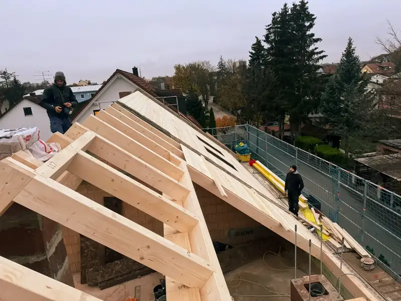 Doppelhaushälfte Aufstockung nach KFW 55 Standard – omdrom Zimmerei & Holzbau, Scheyern bei Pfaffenhofen