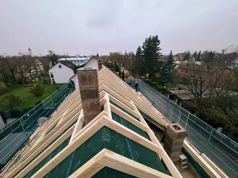 Doppelhaushälfte Aufstockung nach KFW 55 Standard – omdrom Zimmerei & Holzbau, Scheyern bei Pfaffenhofen