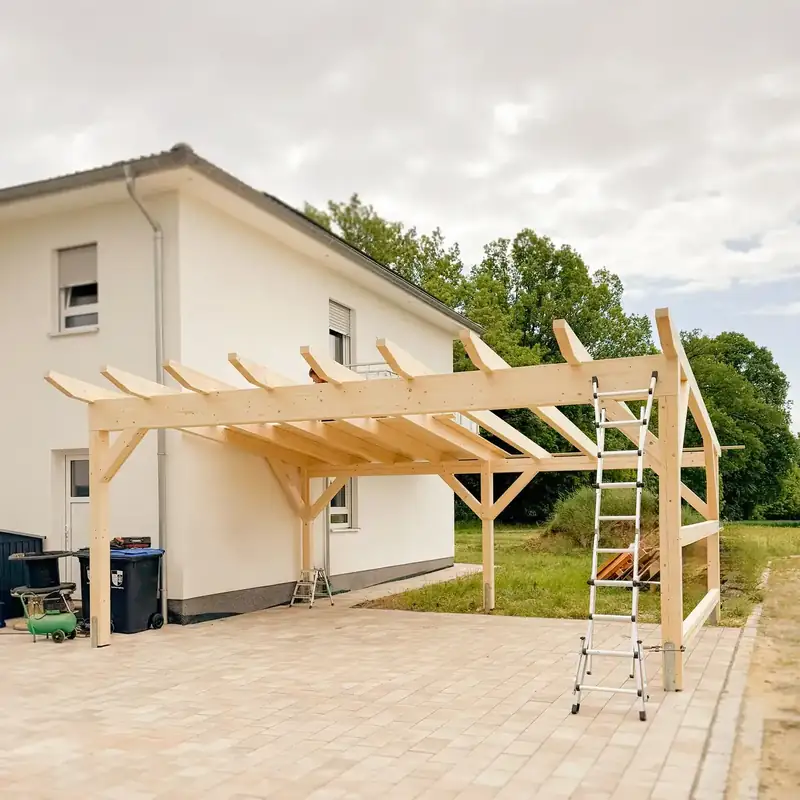 Carport in Holzbauweise – omdrom Zimmerei & Holzbau, Scheyern bei Pfaffenhofen